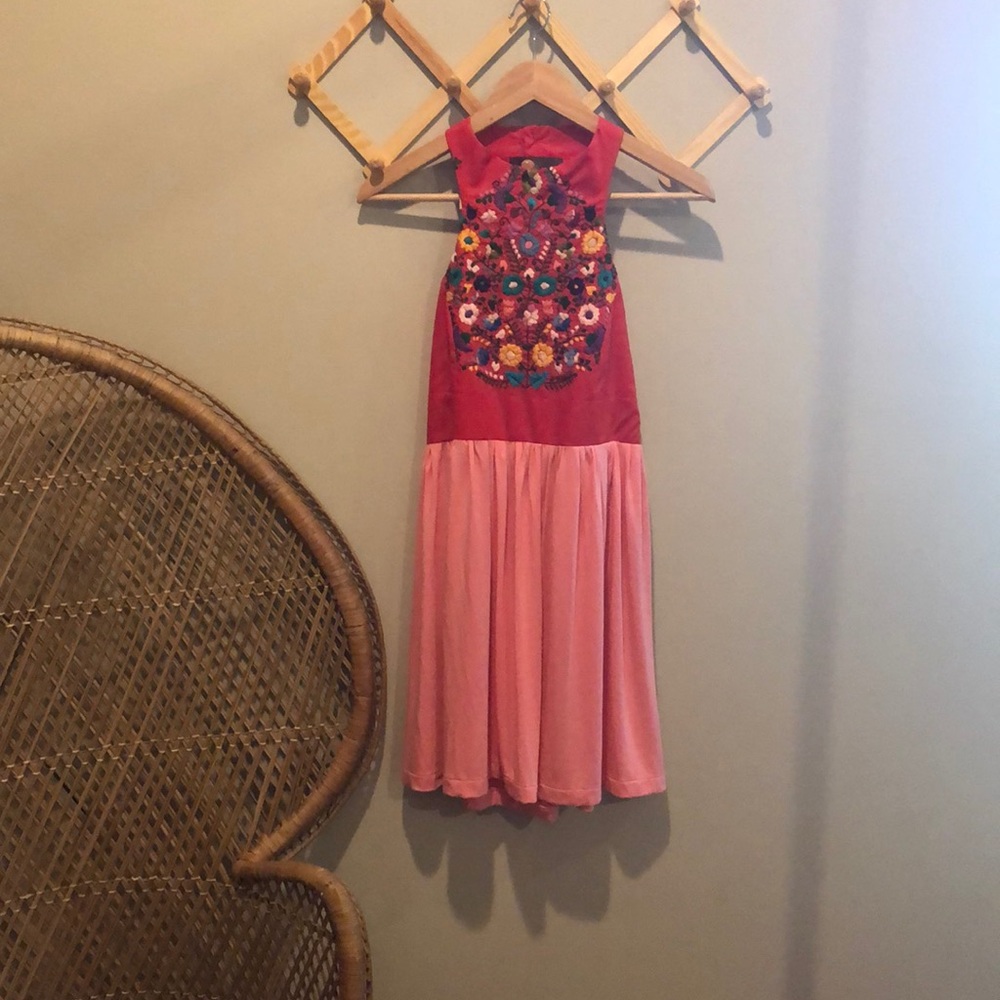 Mamie Ruth embroidered dress medium